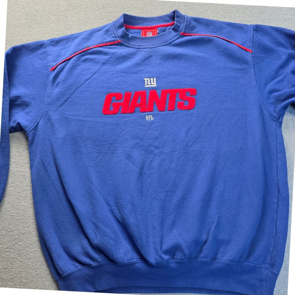 Vintage NFL New York Giants Sweatshirt Mens XL Blue Crewneck‎ Pullover G-III
